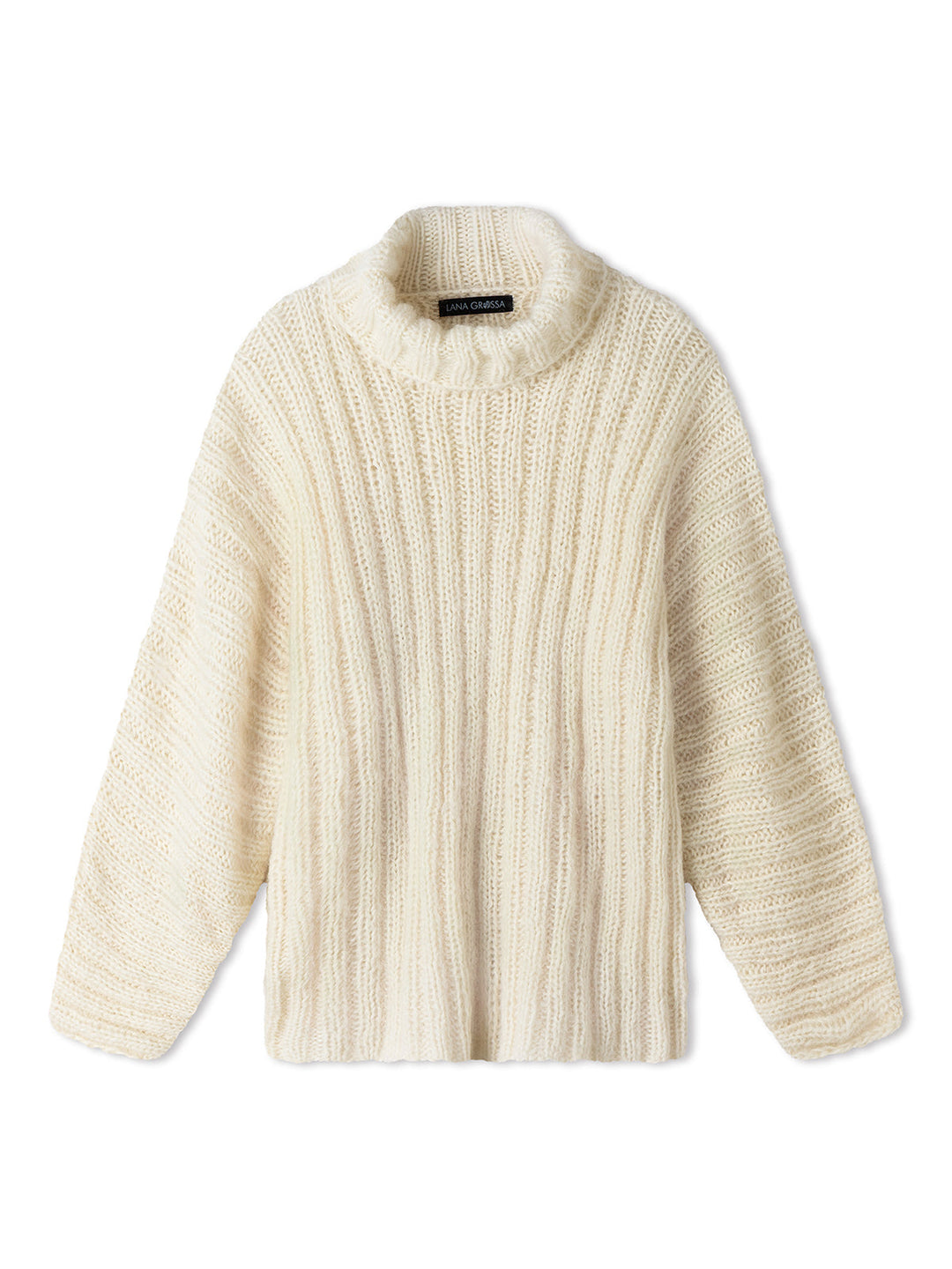 Strickpaket Mohair Di Gio Pullover mit Fledermausärmeln – Top-down