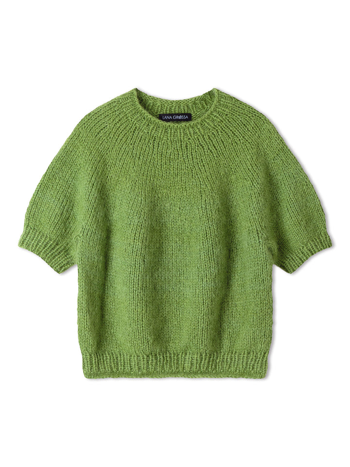 Strickpaket Mohair Di Gio Pullover mit kurzen Ärmeln – Top-down