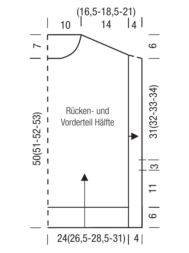 Strickpaket Baco Bamboo Pullunder mit Bindebändern