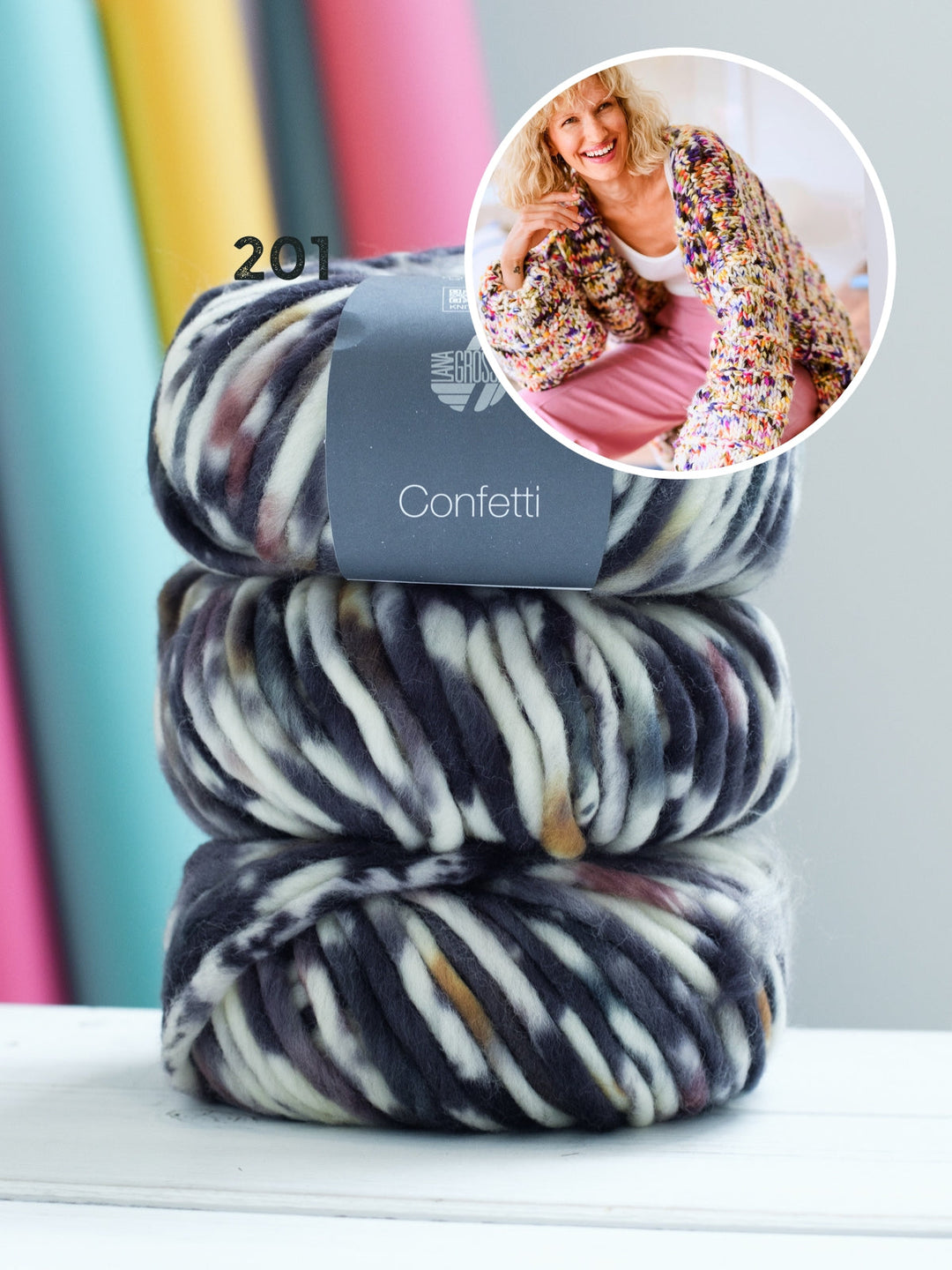 Strickpaket Confetti Jacke