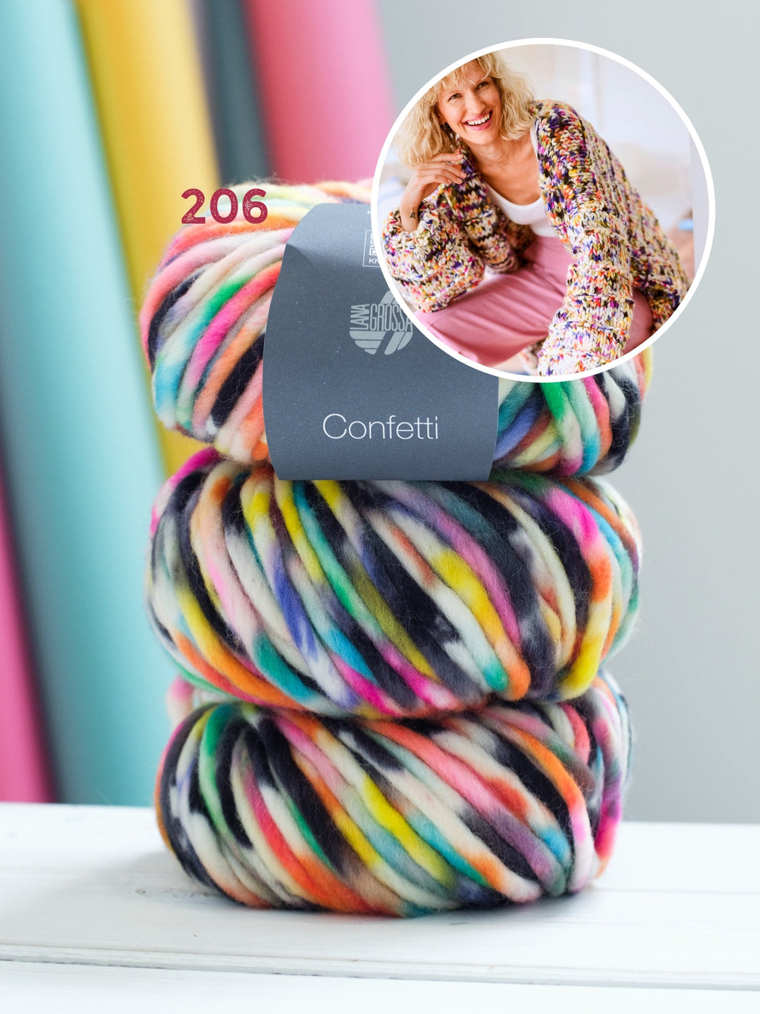 Strickpaket Confetti Jacke