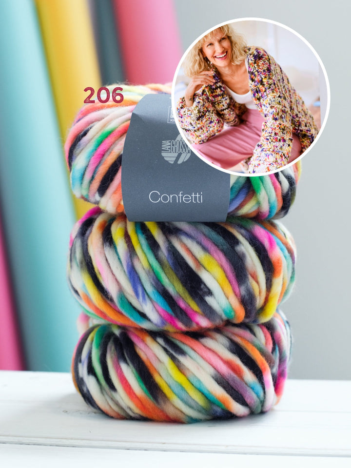 Strickpaket Confetti Jacke