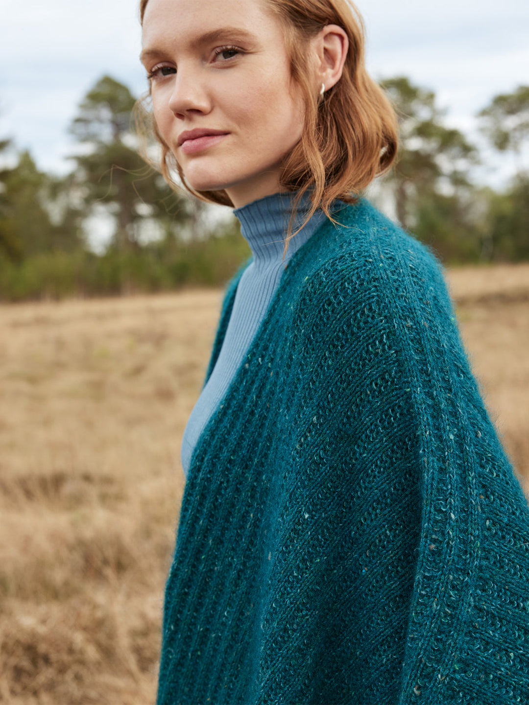 Strickpaket Natural Superkid Tweed & Cashmere 16 Fine Poncho
