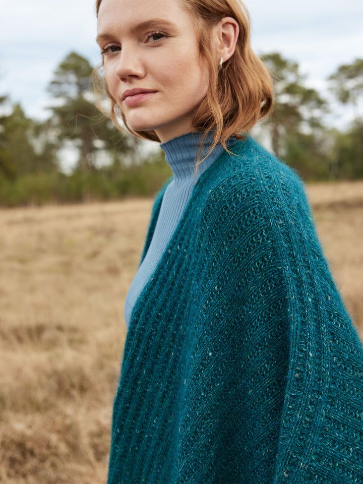 Strickpaket Natural Superkid Tweed & Cashmere 16 Fine Poncho