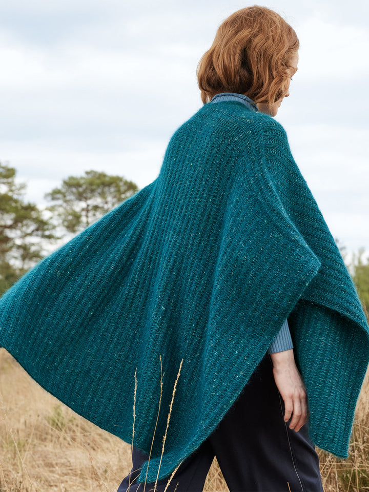 Strickpaket Natural Superkid Tweed & Cashmere 16 Fine Poncho