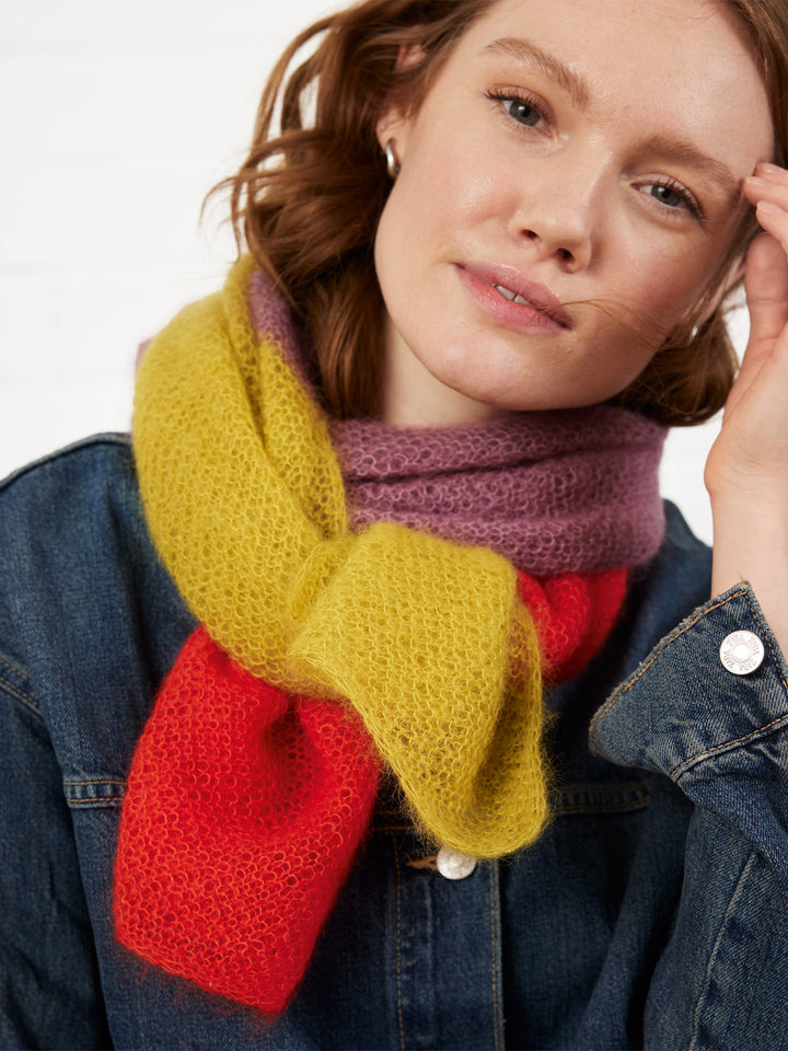 Strickpaket Silkhair Colorblock-Stola