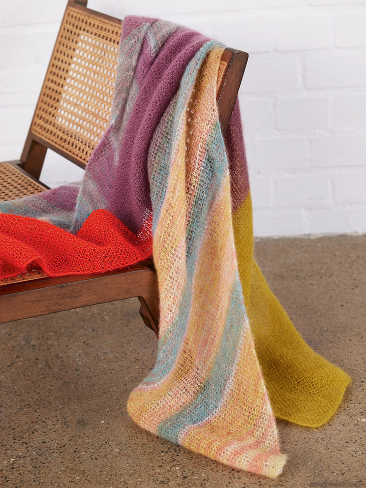 Strickpaket Silkhair Colorblock-Stola