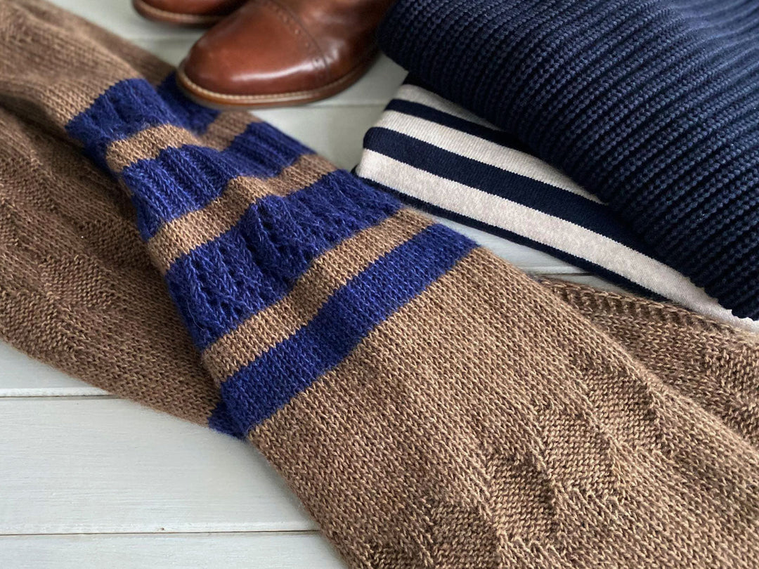 Strickpaket Lizas Tuch Mocha Blues