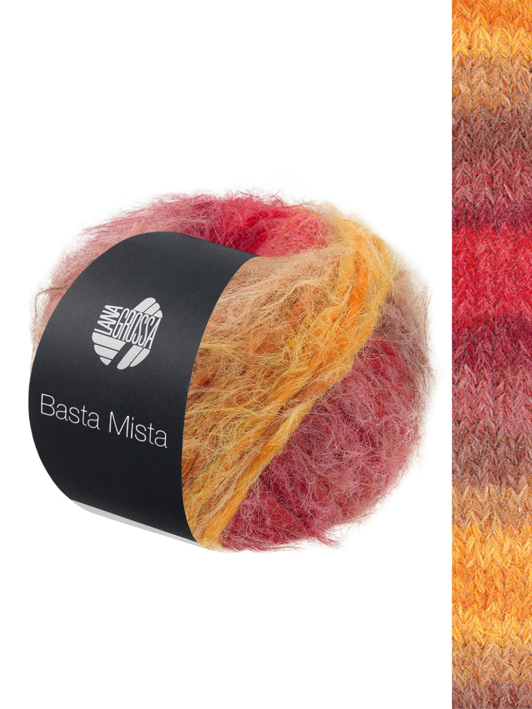 Basta Mista 124 Graubraun/Camel/Safrangelb/Orange/Grau-/ Dunkelrot/Rot