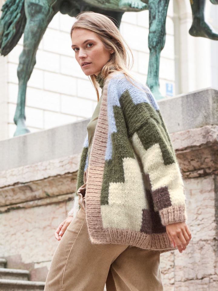 Strickpaket Mohair Di Gio Jacke im geometrischen Design