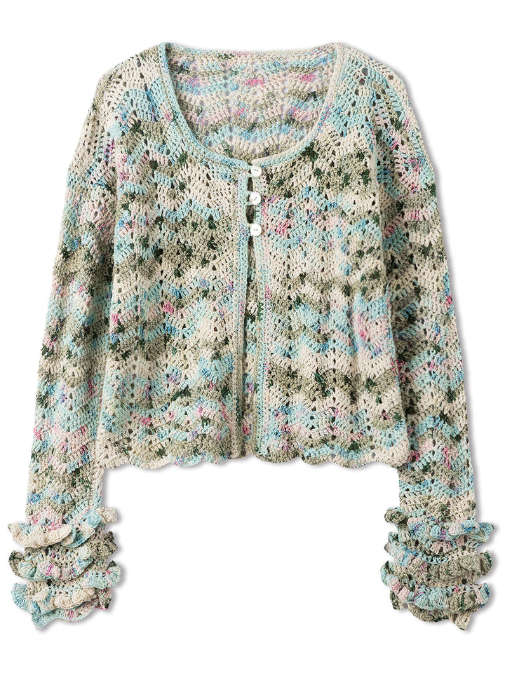 Häkelpaket Torto Zickzackjacke mit Rüschen