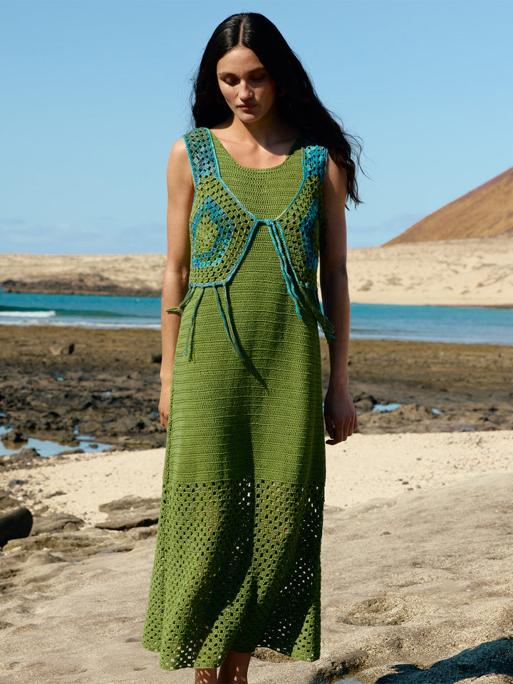Häkelpaket Solo Lino Maxikleid