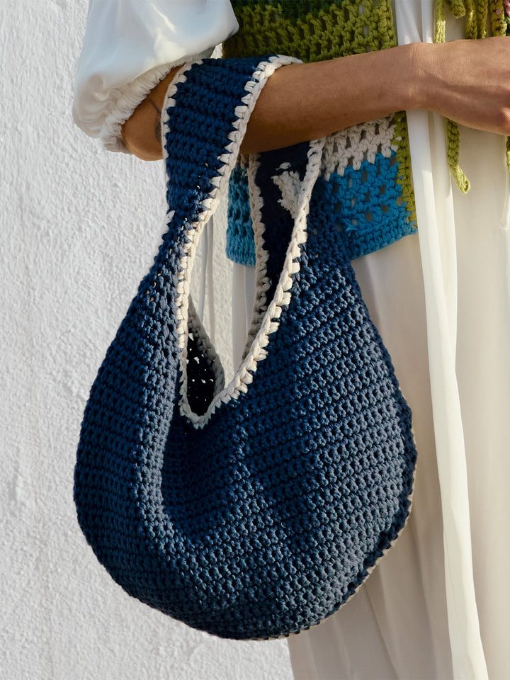 Häkelpaket Natural Cotton Runde Tasche