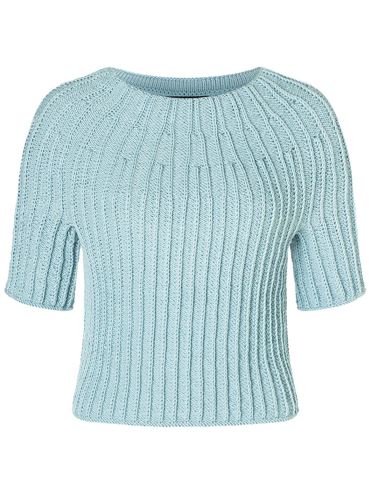 Strickpaket Cool Wool Pullover mit Rundpasse - kurze Ärmel