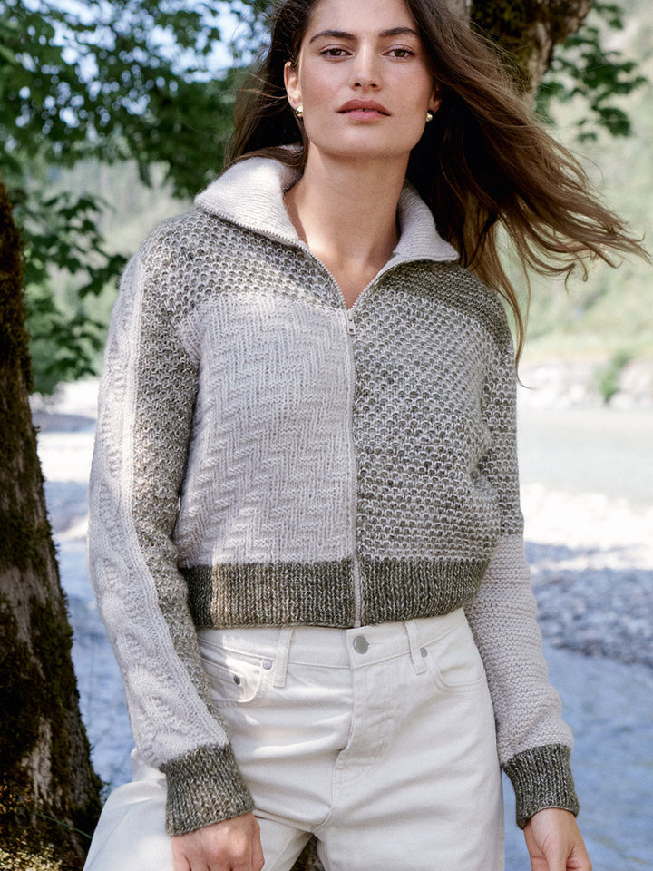 Strickpaket Natural Alpaca Pelo Jacke
