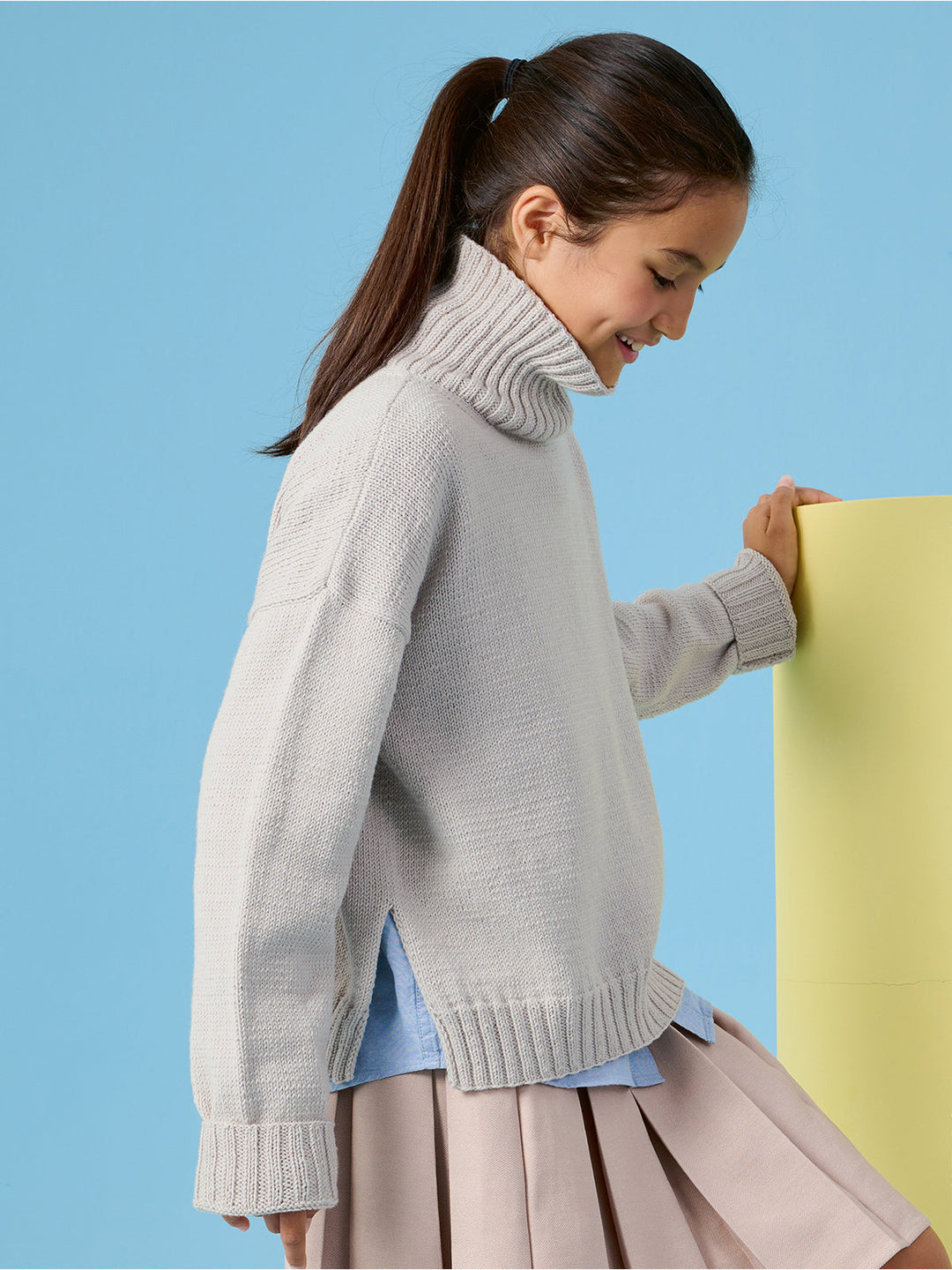 Strickpaket Cool Wool Rollkragenpullover