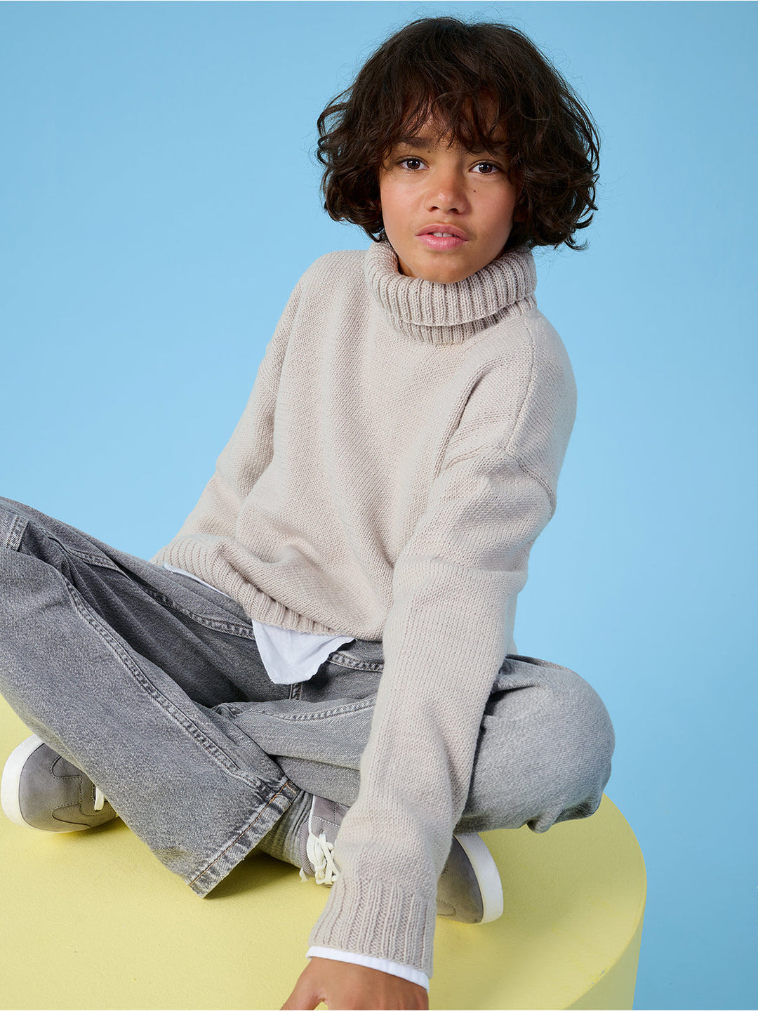 Strickpaket Cool Wool Rollkragenpullover