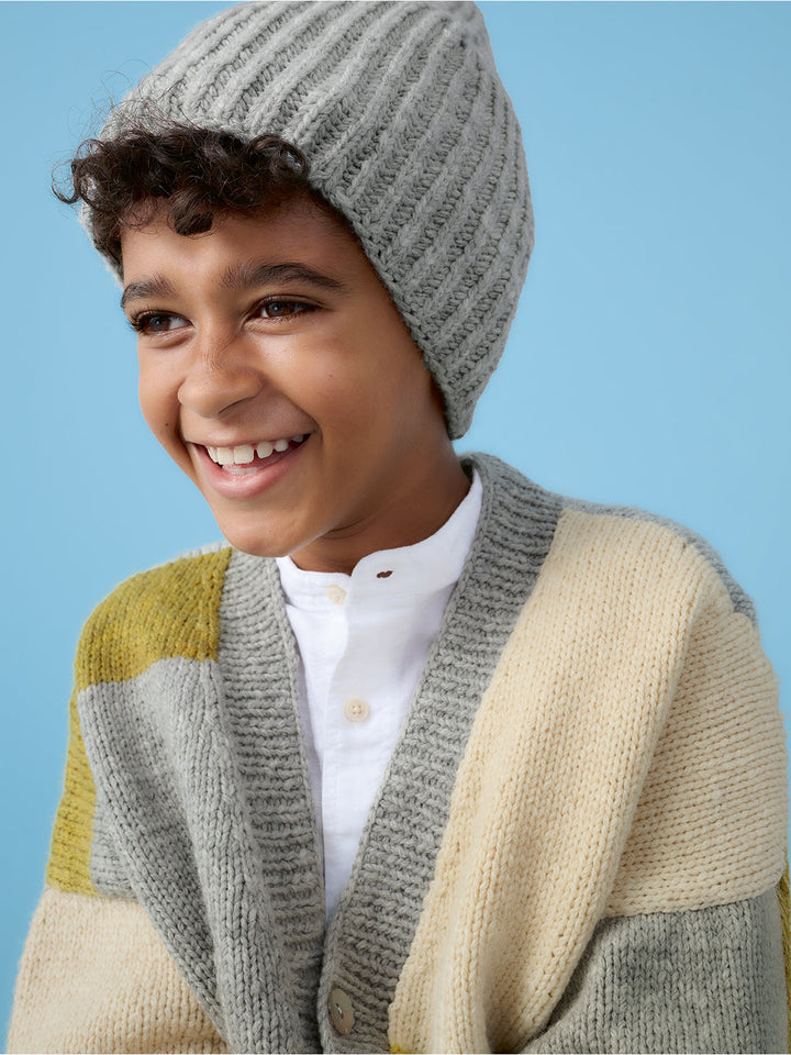 Strickpaket Cool Merino Color-Block-Jacke