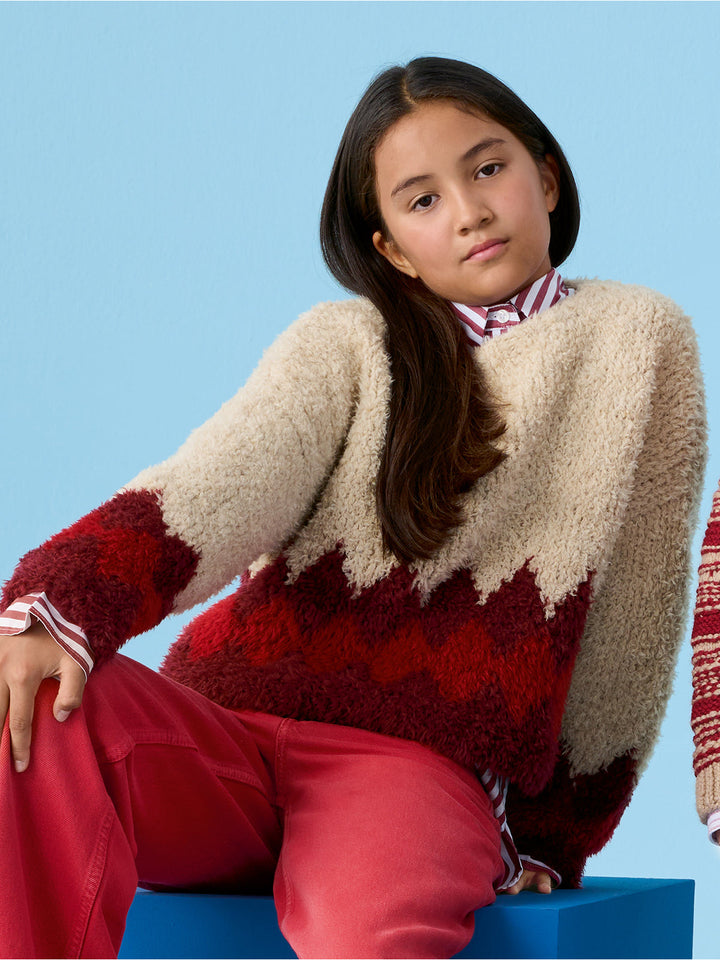 Strickpaket Pelliccia Pullover mit Zackenmuster