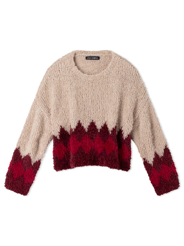 Strickpaket Pelliccia Pullover mit Zackenmuster