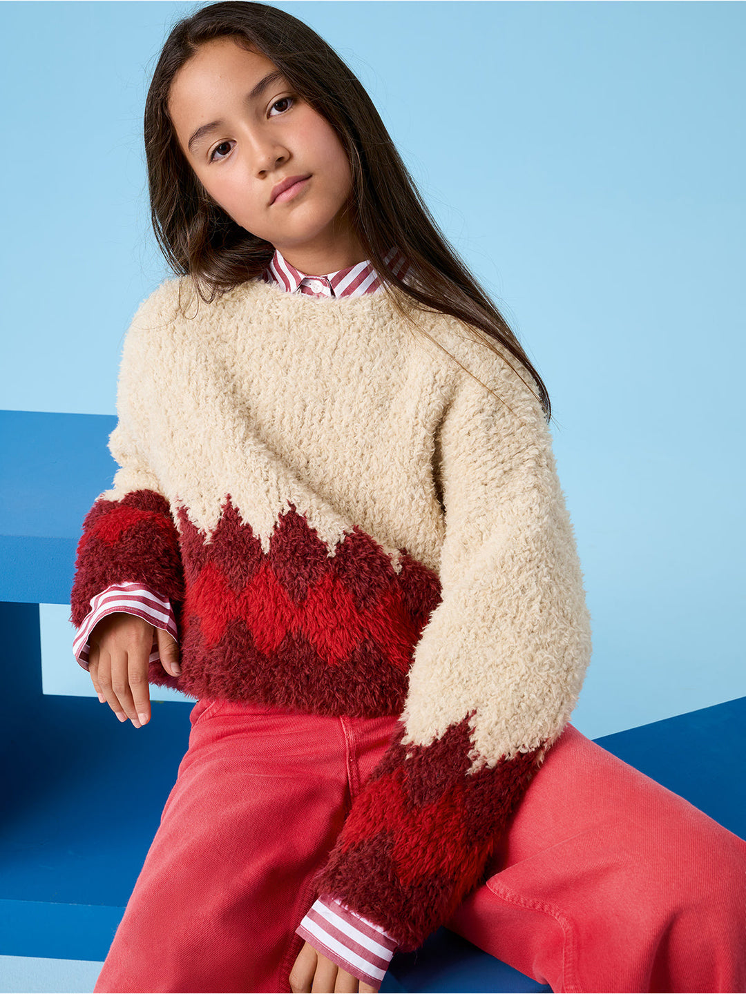 Strickpaket Pelliccia Pullover mit Zackenmuster