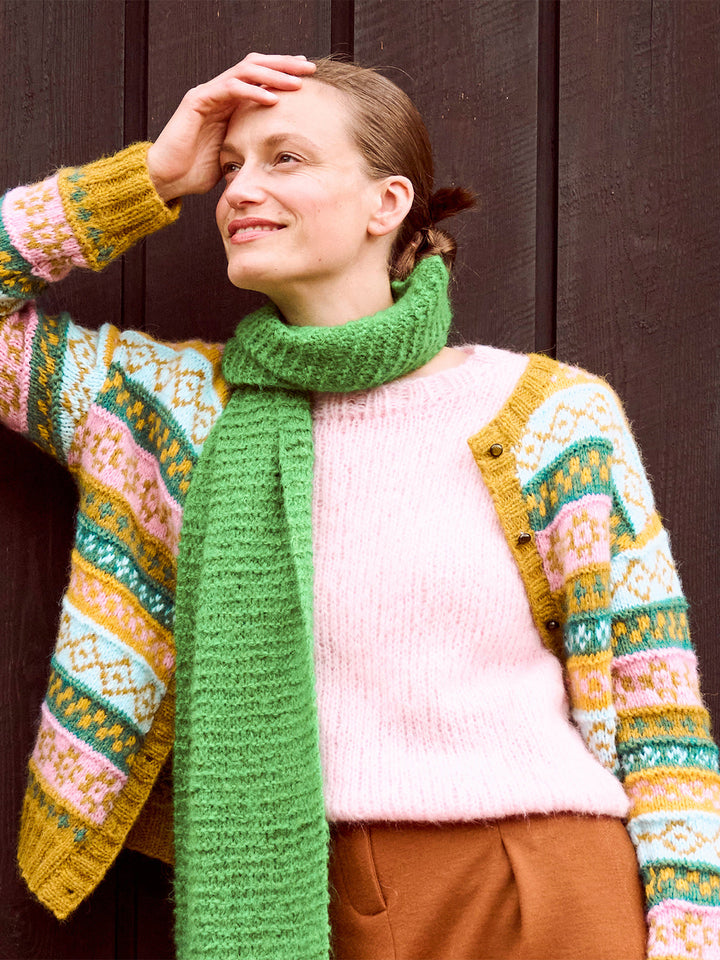 Strickpaket Brigitte no. 3 Schal mit Streifen