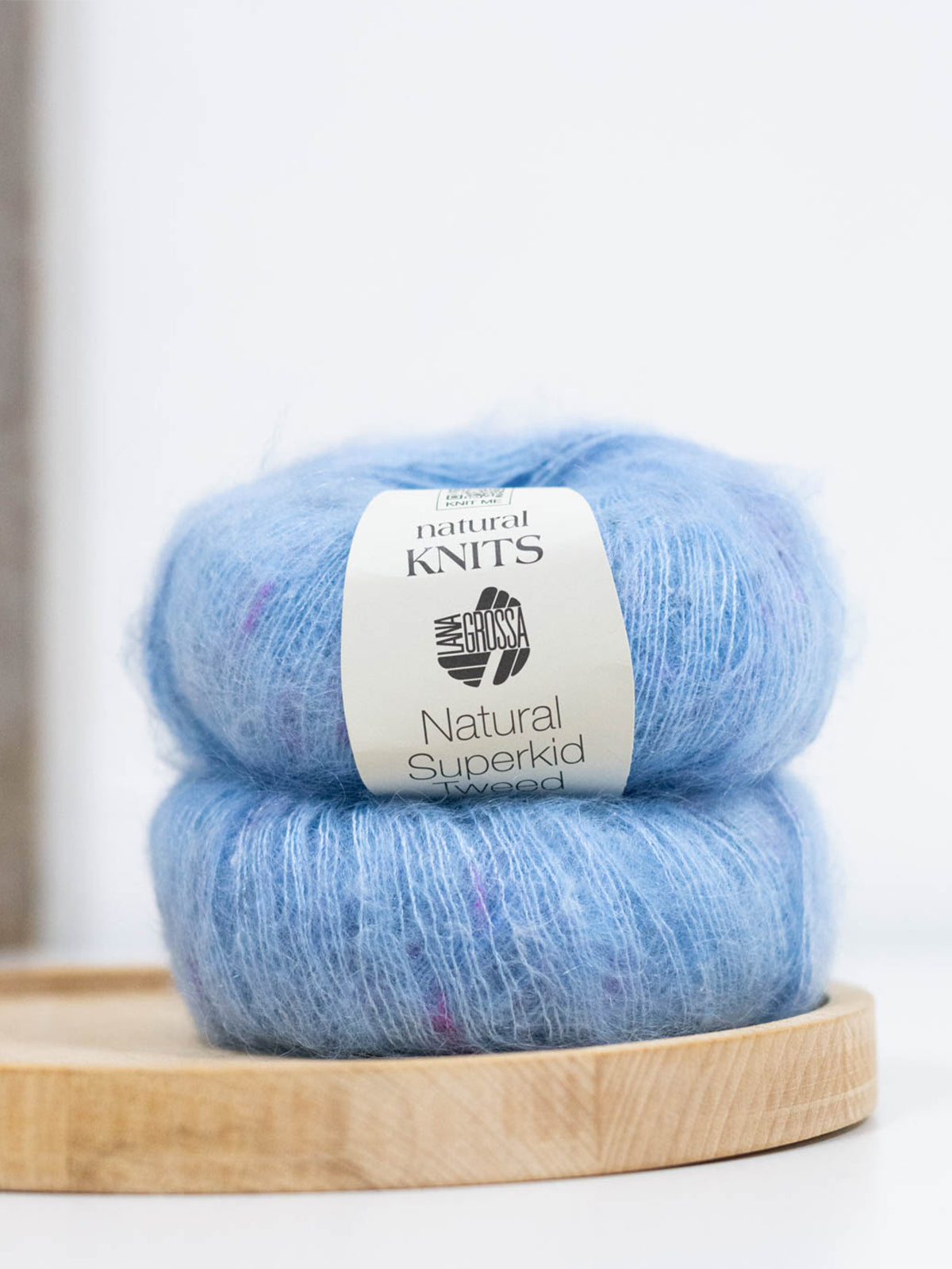 Natural Superkid Tweed 643 Hellblau