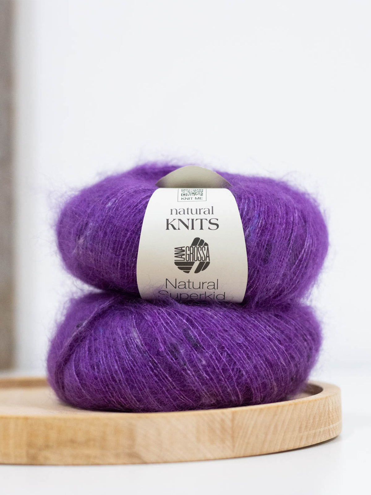 Natural Superkid Tweed 642 Dunkelviolett
