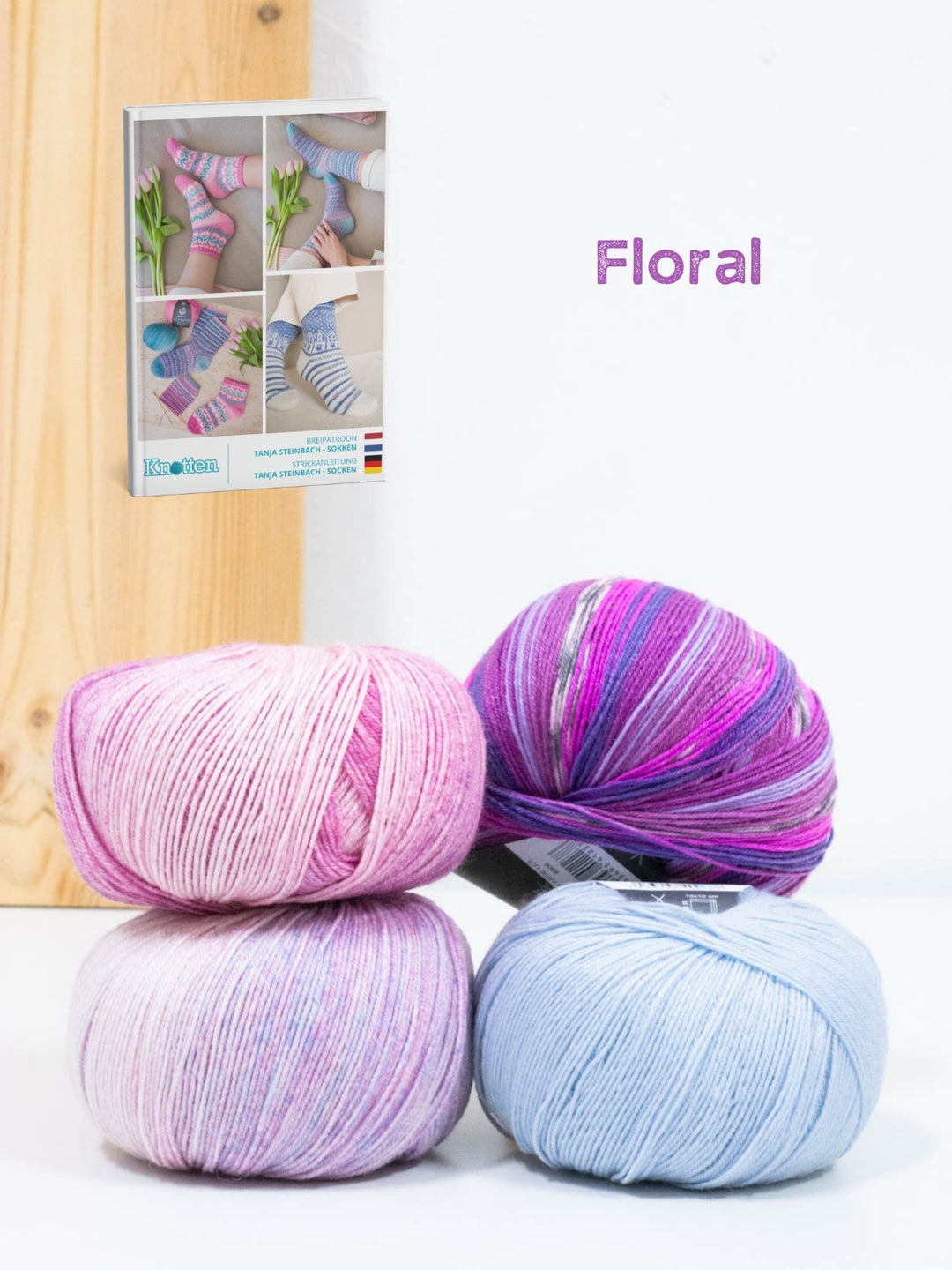 Strickpaket Frühlingssocken Woolycell Mix - Tanja Steinbach