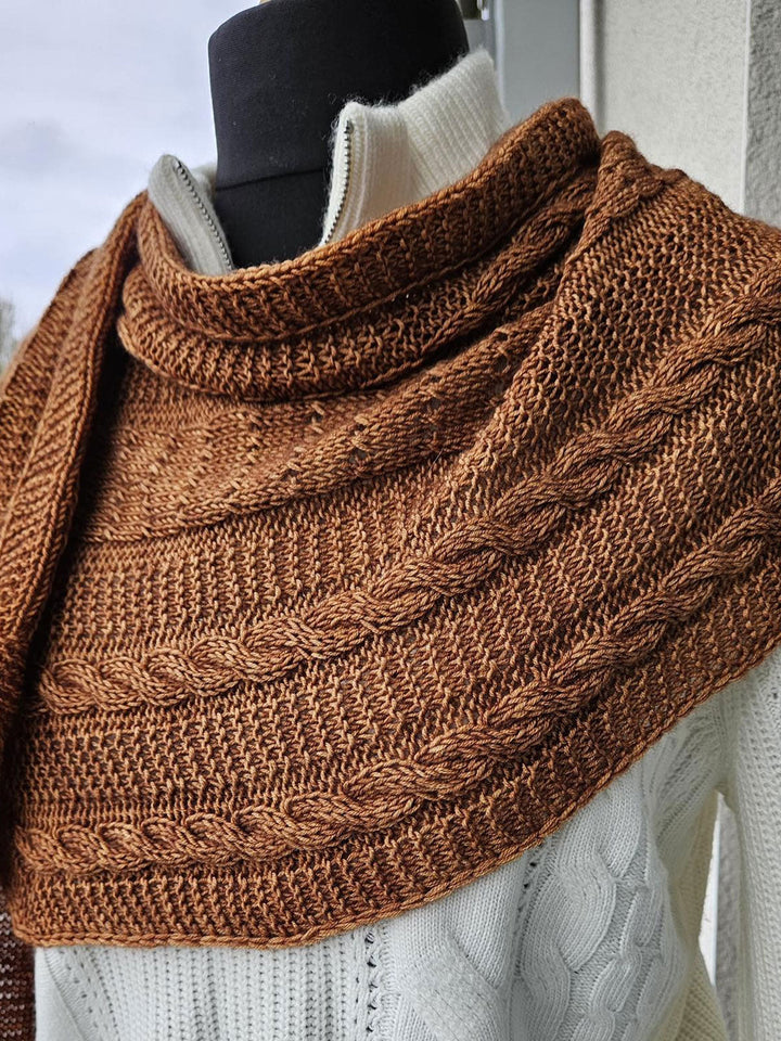 Strickpaket Lizas Tuch Orange Night - Vintage