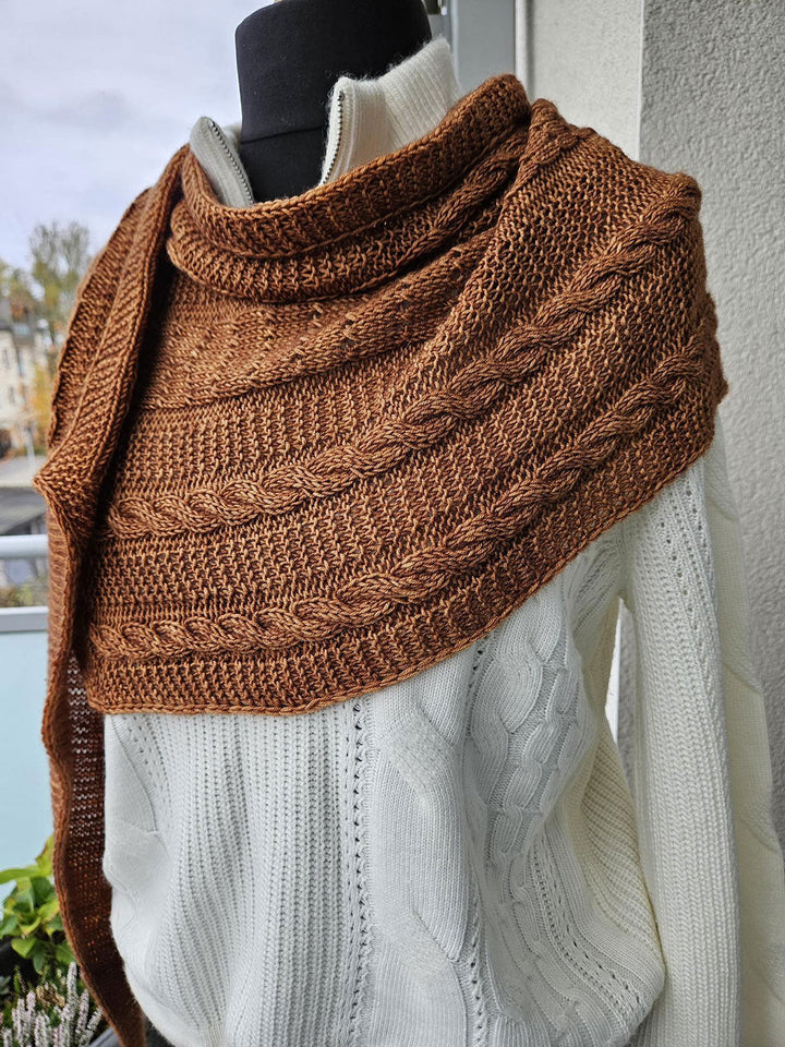 Strickpaket Lizas Tuch Orange Night - Vintage