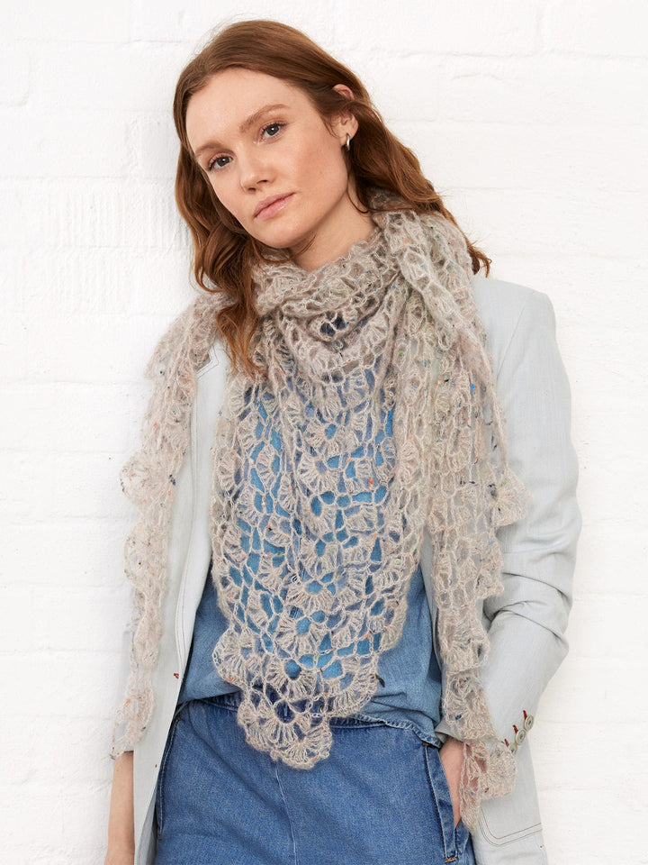 Häkelpaket Natural Superkid Tweed Spitzentuch