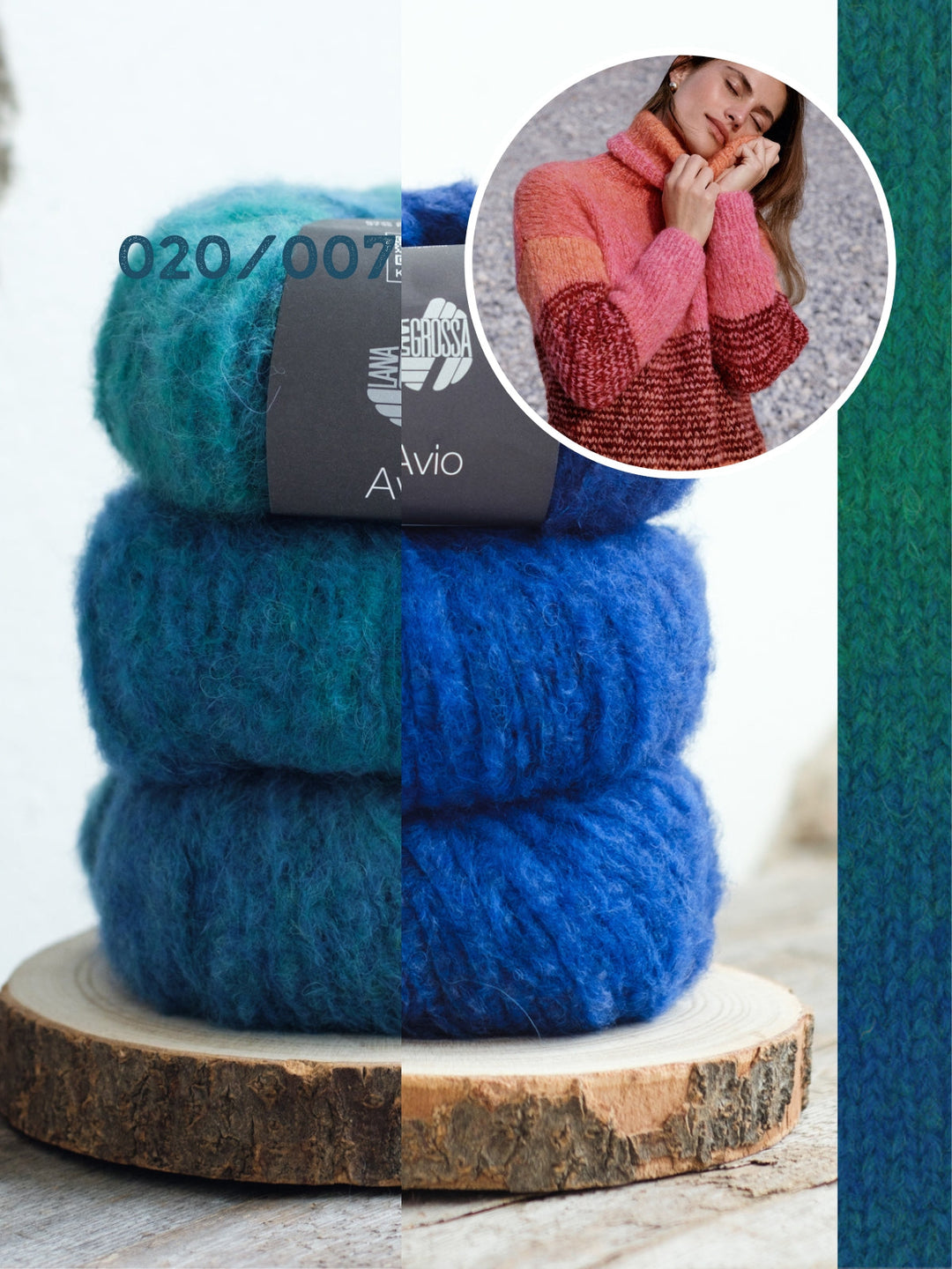 Strickpaket Avio Rollkragenpullover