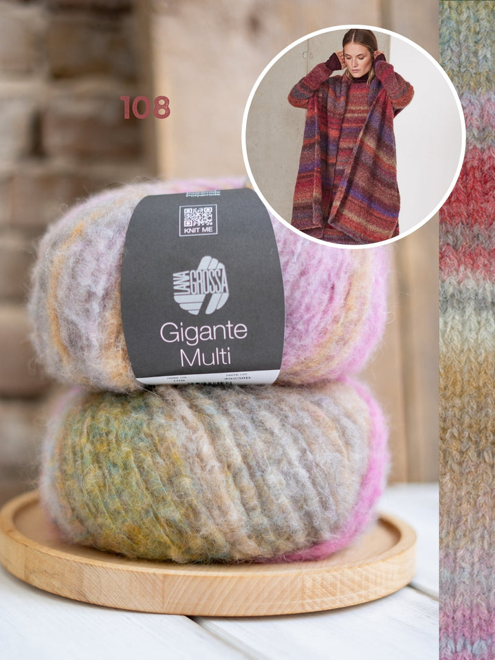 Strickpaket Gigante Multi Top-down Kleid