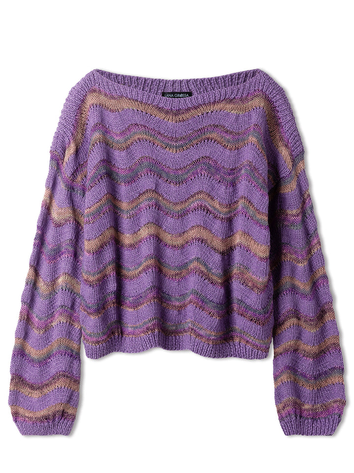 Strickpaket Gianna Summer Softness Pullover mit Wellenmuster