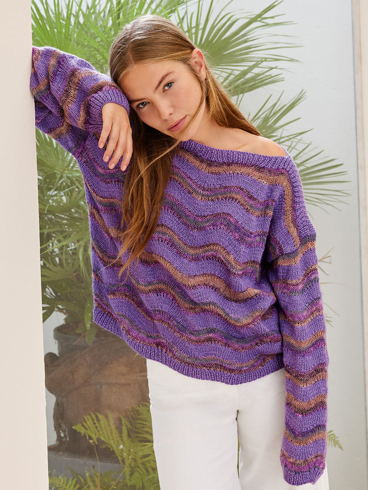 Strickpaket Gianna Summer Softness Pullover mit Wellenmuster