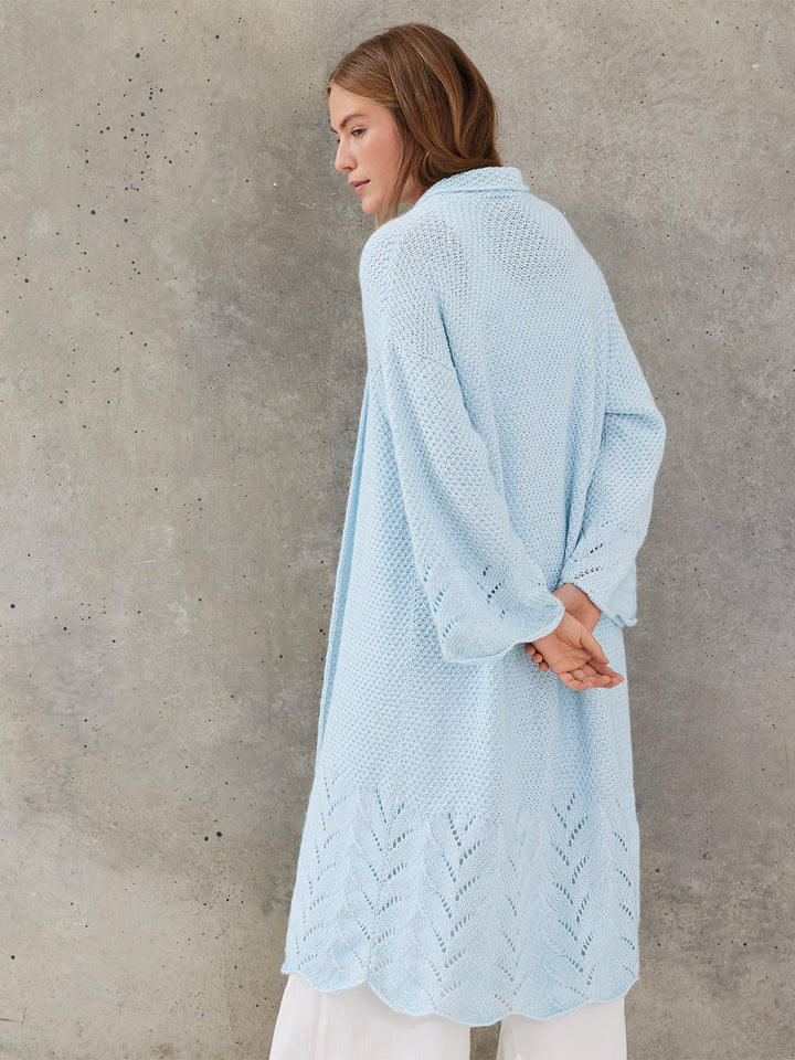 Strickpaket Summer Softness Mantel mit Ajourmuster
