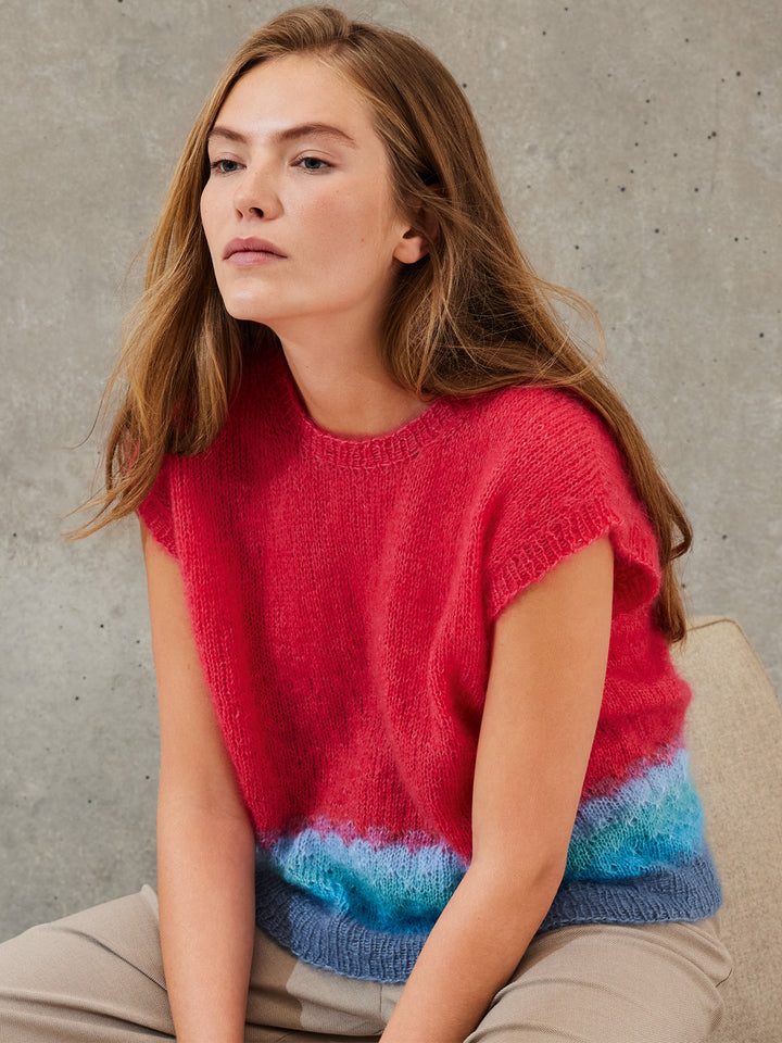 Strickpaket Silkhair Pullunder mit Farbverlauf