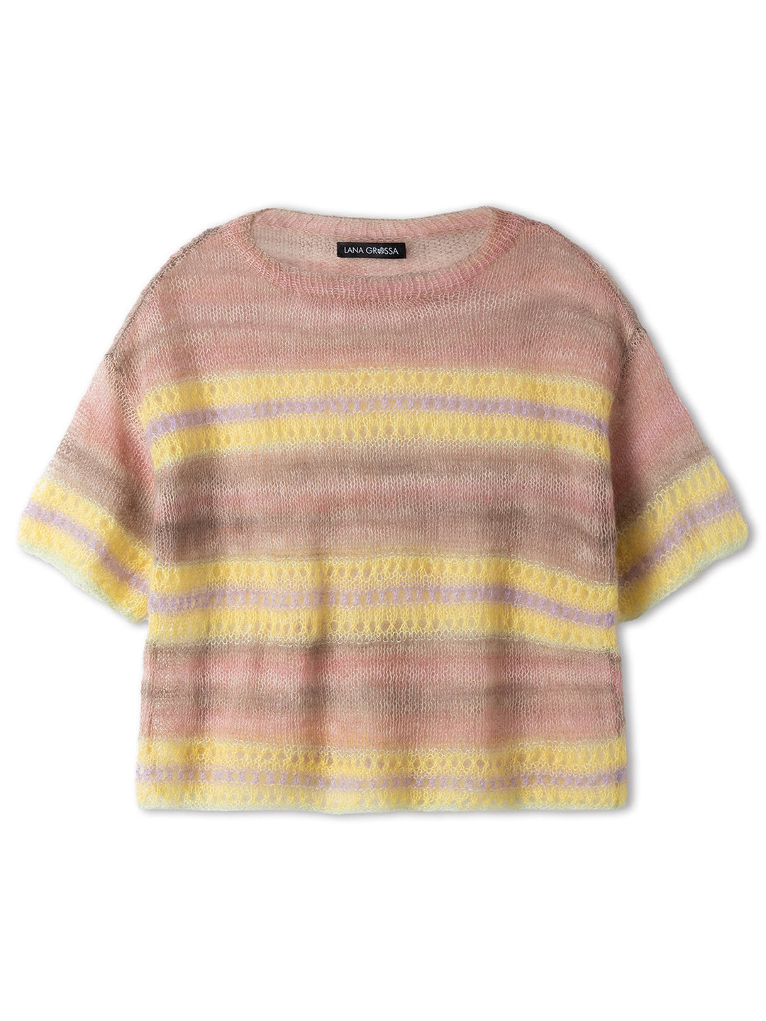 Strickpaket Silkhair Cottonhair Shirt mit Ajourmuster