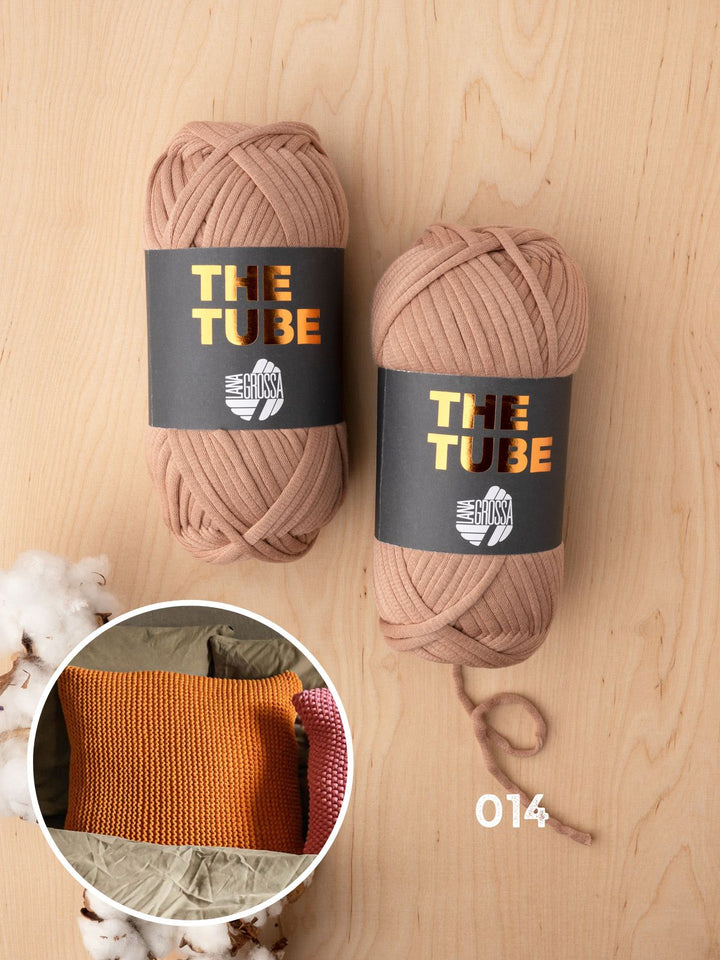 Strickpaket The Tube Kissenhülle Kraus Rechts