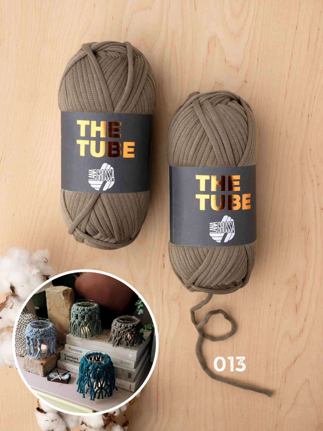 Paket The Tube Hussen für Teelichter in Makramee-Technik