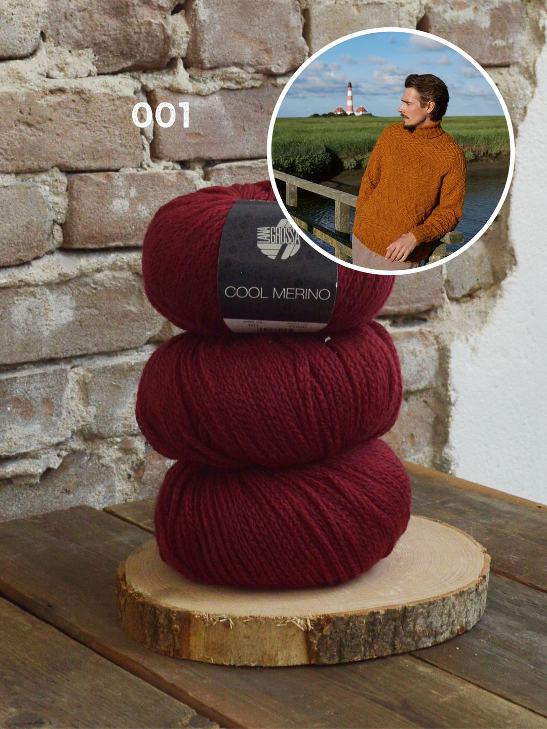 Strickpaket Cool Merino Pullover im Mustermix - für ihn