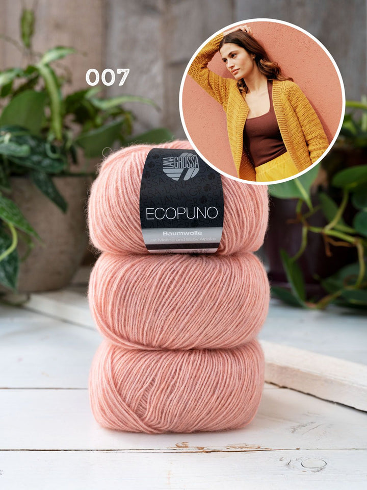 Häkelpaket Ecopuno Raglan Cardigan