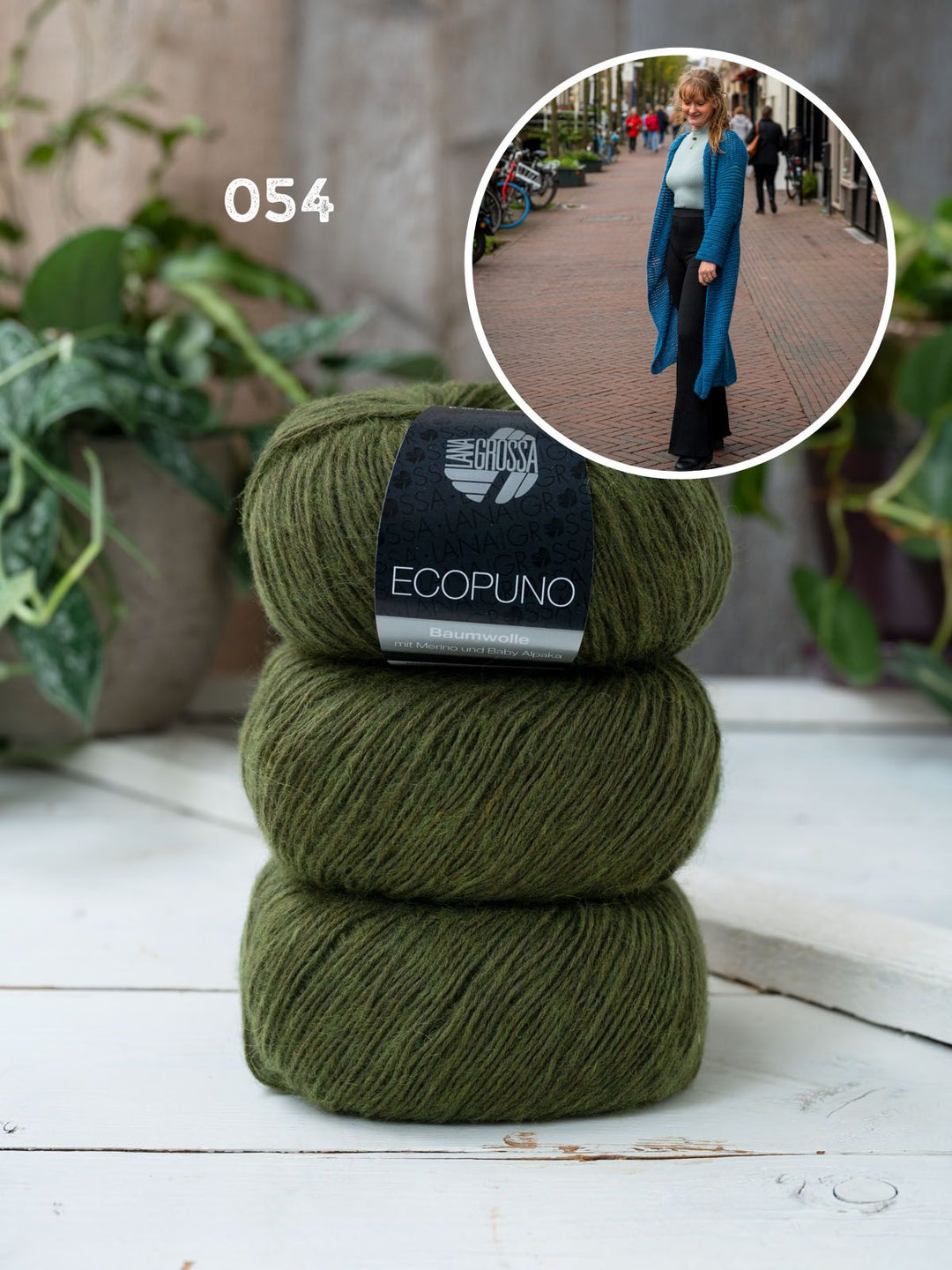 Häkelpaket Ecopuno lange Strickjacke