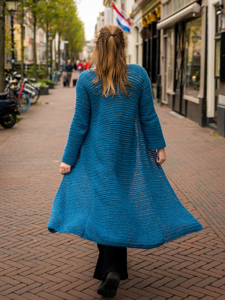 Häkelpaket Ecopuno lange Strickjacke