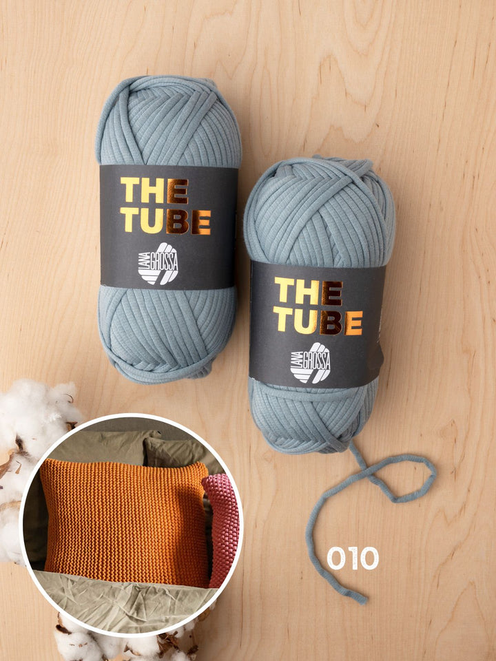 Strickpaket The Tube Kissenhülle Kraus Rechts