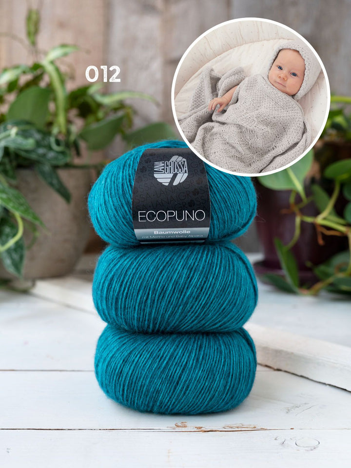 Strickpaket Ecopuno Baby-Decke