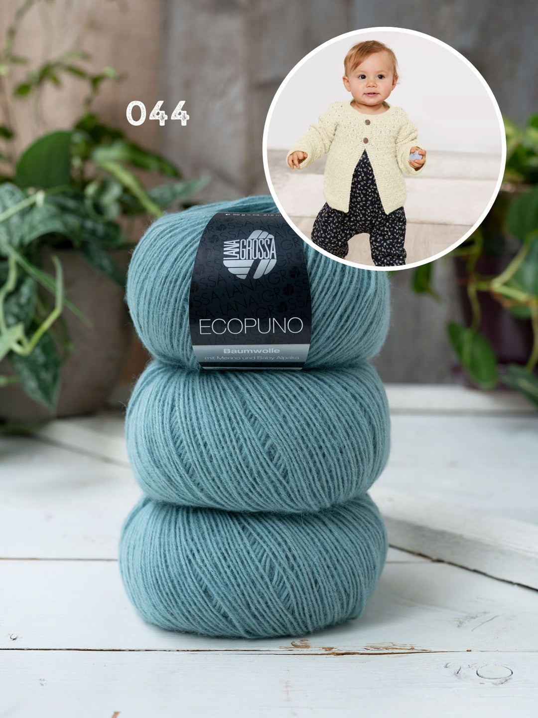 Strickpaket Ecopuno Baby-Strickjacke