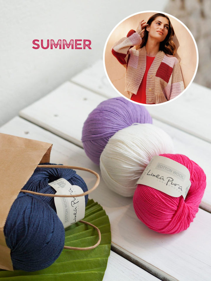 Häkelpaket Cotton Wool Patchwork Cardigan