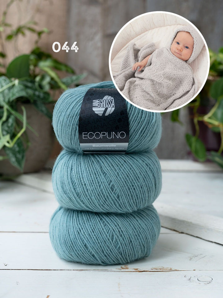 Strickpaket Ecopuno Baby-Decke